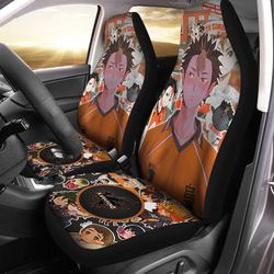 Yuu Nishinoya Car Seat Covers Haikyuu Anime Car Accessories
