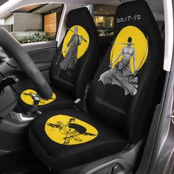 One Piece Car Accessories Anime Car Seat Covers Roronoa Zoro Japanese Style