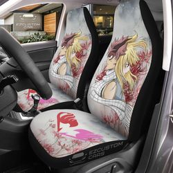 Natsu X Lucy Car Seat Covers Custom Fairy Tail Car Accessories