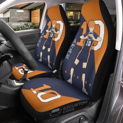 Karasuno High Hinata Car Seat Covers Custom Anime Haikyuu Car Accessories