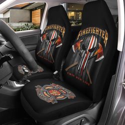 Firefighter Car Accessories Custom Car Seat Cover Firefighter Thin Red Line