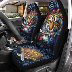 Fight Tiger Car Seat Covers Custom Tiger Car Accessories