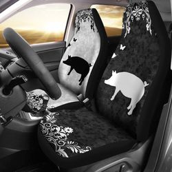 Black And White Pig Car Seat Covers