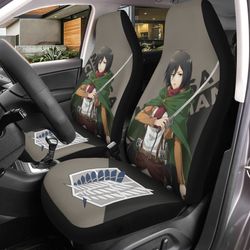Attack On Titan Car Accessories Anime Car Seat Covers Mikasa Ackerman