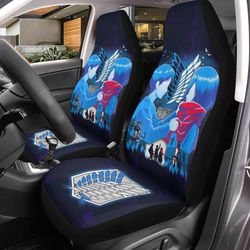 Attack On Titan Car Accessories Anime Car Seat Covers Eren Yeager And Mikasa Love