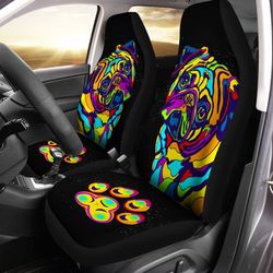 Pug Abstract Custom Car Seat Covers