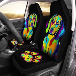 Beagle Abstract Custom Car Seat Covers