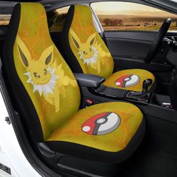Pokemon Car Seat Cover Anime Car Accessories Jolteon Electrifying