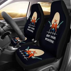 Yosemite Sam Looney Car Seat Cover Say Your Prayer Hand With Gun Fan Gift