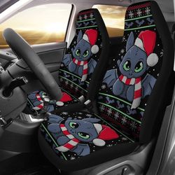 Toothless Christmas Fan Art Car Seat Cover