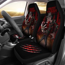 Horror Movie Car Seat Covers | Freddy Krueger Cartoon Artwork Seat Covers