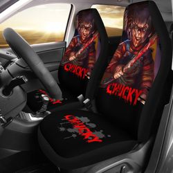 Chucky Blood Horror Halloween Bats Car Seat Covers Chucky Horror Film Car Accesories