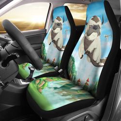 Avatar The Last Airbender Anime Car Seat Cover Avatar The Last Airbender Car Accessories Appa And Momo Flying Cute