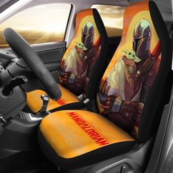 Baby Yoda And The Mandalorian Car Seat Covers For Fan