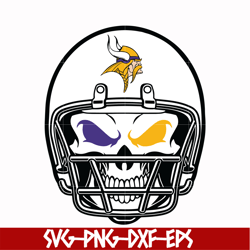 Minnesota Vikings skull svg, Vikings skull svg, Nfl svg, png, dxf, eps digital file NFL23102010L