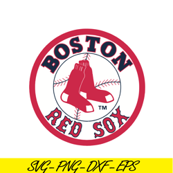Boston Red Sox Red White Logo SVG PNG DXF EPS AI, Major League Baseball SVG, MLB Lovers SVG MLB30112345