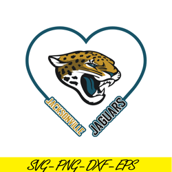 Heart For Jaguars SVG PNG EPS, NFL Fan SVG, National Football League SVG