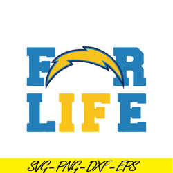 Chargers For Life SVG PNG EPS, USA Football SVG, NFL Lovers SVG