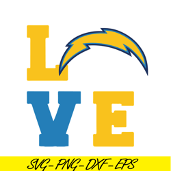 Love Chargers SVG PNG EPS, USA Football SVG, NFL Lovers SVG