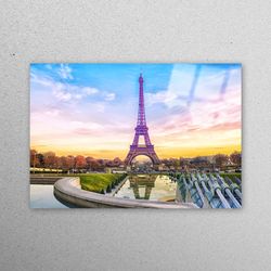 Glass Printing, Wall Decoration, Glass Wall Art, Eiffel Tower, Landscape Wall Art, Paris Wall Decor, Eiffel Wall Decorat