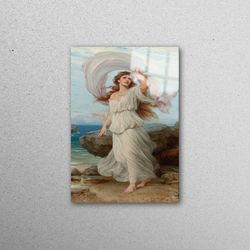 Glass Wall Art, Glass Printing, Wall Decoration, Miranda The Tempest, William Shakespeare Glass, Reproduction Glass Wall