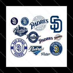 San Diego Padres Bundle SVG PNG, MLB Svg, Padres Logo Svg
