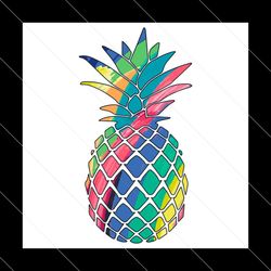 Rainbow Colorful Pineapple Cute Gift Idea, Fruit Svg, Pineapple Svg,