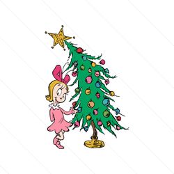 Cute Cindy Lou Who Christmas Tree SVG Digital File