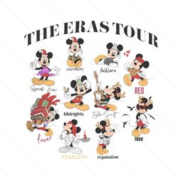 Vintage Mouse Cartoon The Eras Tour PNG Sublimation File