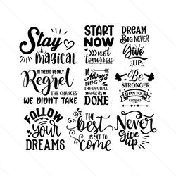 Motivational Positive Quotes Life SVG