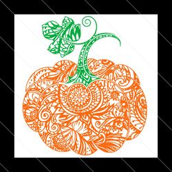 Intricate Pumpkin Scroll Design Svg, Fall Svg, Pumpkin Svg, Thanksgiving Svg