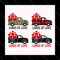 Loads of Love Svg, Valentine Svg, Truck Svg, Valentine’s Day Svg, Leopard Svg, Heart Svg