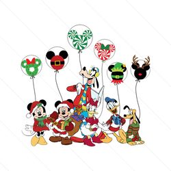 cartoon mouse balloon christmas friends svg download