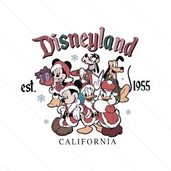 Mouse Cartoon Land California Est 1955 Santa Claus SVG Download