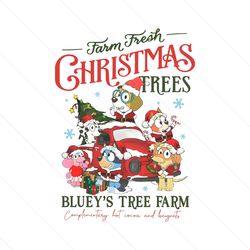 Farm Fresh Christmas Tree Bluey Tree Farm PNG File