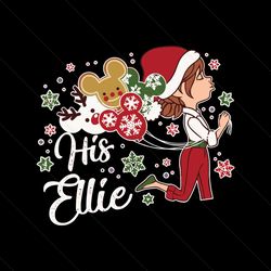 funny his ellie christmas mouse cartoon balloon svg download
