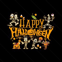 Happy Halloween Mouse Cartoon Skeleton SVG Graphic Design File