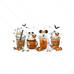Halloween Coffee Mouse Cartoon Pumpkin PNG Download