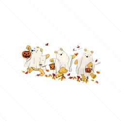 Vintage Winnie The Pooh Fall Pumpkin PNG Sublimation