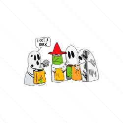 I Got a Rock Halloween Cute Ghost SVG Graphic Design File
