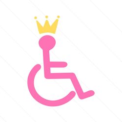 Royal Wheelchair Svg, Wheelchair Svg, Handicap Svg, Disability Sign Svg, Special Mobility Svg, Cut files for Cricut