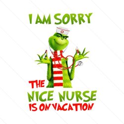 Funny Nice Grichmas Nurse Is On Vacation Gift SVG