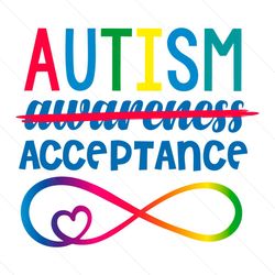 Retro Autism Acceptance Red Instead Autism SVG File Cricut