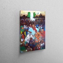 3D Wall Art, Canvas Home Decor, Canvas Gift, Nigeria People, Abstract Canvas Canvas, Ethnic Wall Art, Nigeria Wall Art,