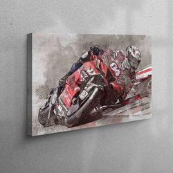 Bridesmaid Gift, Housewarming Gift, Framed Canvas, Grandma Gift Personalized, Motorcycle Printed, Man Cave Canvas Gift,