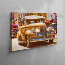 wall decor, canvas gift, wall art, car canvas, 1940 chevrolet ka canvas gift, garage canvas decor, retro car artwork, ca