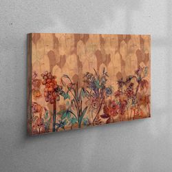 wall decor, canvas wall art, 3d canvas, botanical painting, modern floral canvas gift, botanical wall art, floral 3d can