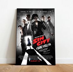 sin city canvas, canvas wall art, rolled canvas print, canvas wall print, movie canvas