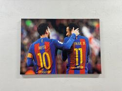 soccer canvas art, wall art, baby gift personalized, motivational canvas decor, personalized gift for dad, messi canvas,