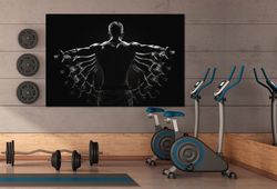 muscle gym print sport canvas sets sport motivation canvas wall decor gym wall art fitness printable multi panel canvas